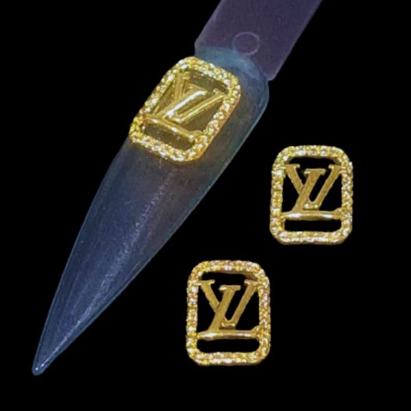 Designer Inspired Gold Nail Art Charms x 1 Piece Design 157