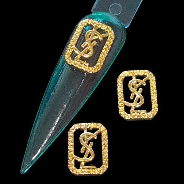 Designer Inspired Gold Nail Art Charms x 1 Piece Design 153