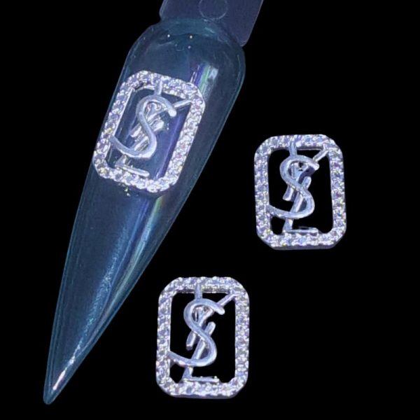 Designer Inspired Silver Nail Art Charms x 1 Piece Design 155