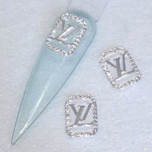 Designer Inspired Silver Nail Art Charms x 1 Piece Design 159