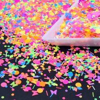 Neon Graffiti Glitter Shapes Mix