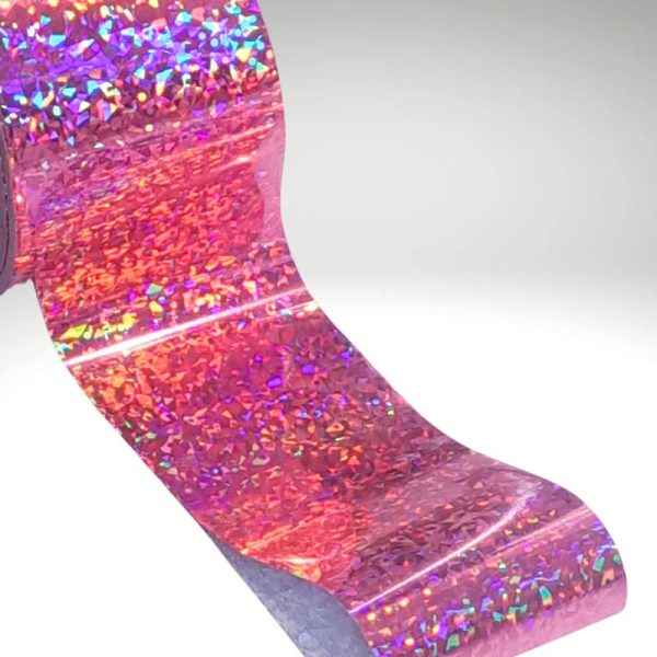 Pink Holographic Pattern Nail Transfer Foil