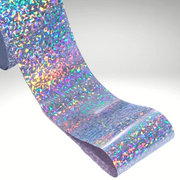 Silver Holographic Pattern Nail Transfer Foil (