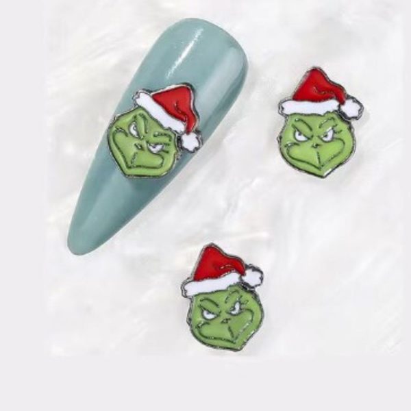 The Grinch Nail Art Alloys Charms x 1 Piece Design 1