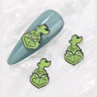 The Grinch Nail Art Charms, The Grinch Face Xmas Alloy Nail Charms x 1 Piece Design 3
