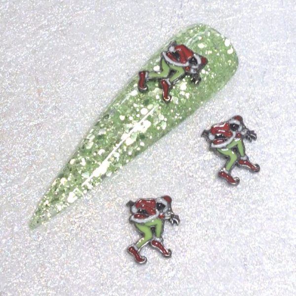 The Grinch Nail Art Charms, The Grinch Xmas Alloy Nail Charms x 1 Piece Design 4