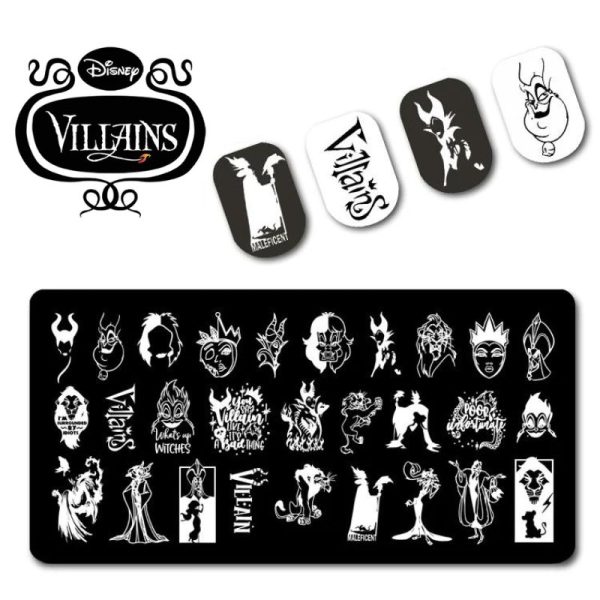 Villains Disney Animated Movie Characters Nail Stamping Plate 193 - Image 2