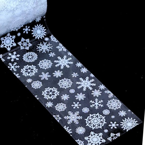 White Snowflake Christmas Nail Art Transfer Foil