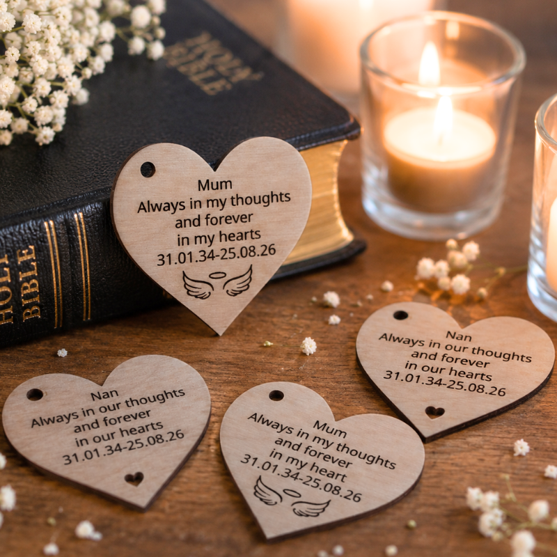 Funeral Favours Personalised Memorial Tributes Remembrance In Loving Memory Tokens, Memory Keepsake Pocket Hug - Image 2