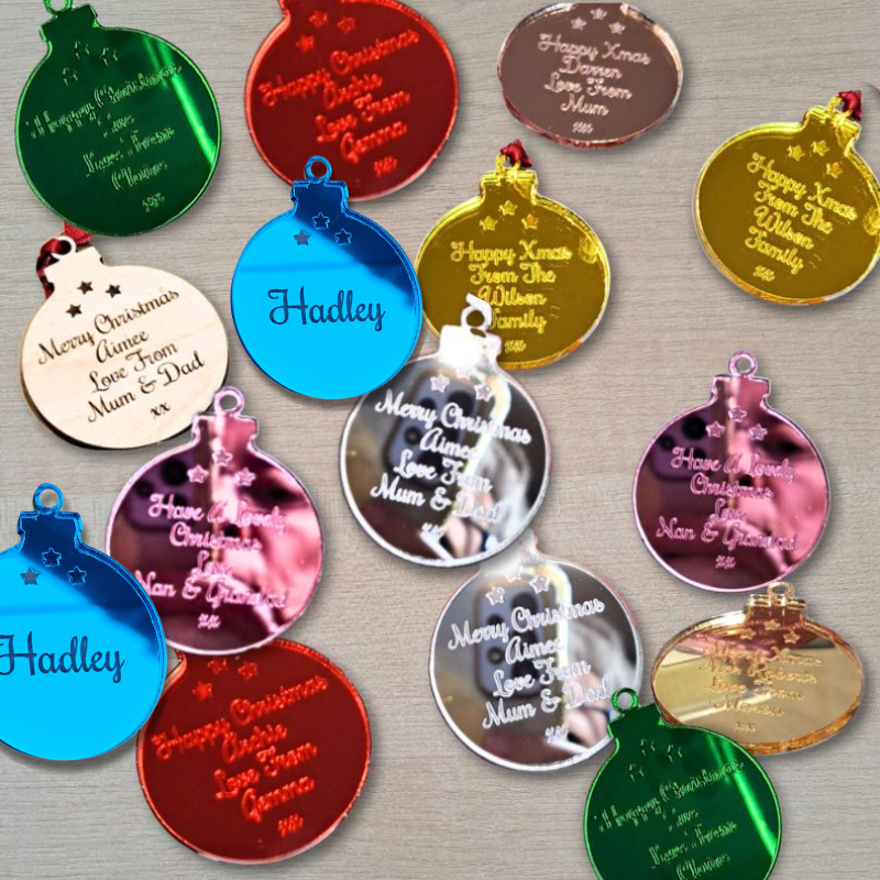 Bauble Personalised Christmas Gift Tags, Xmas Present Gift Tags, Xmas Wrapping Tags, Xmas Wedding Present Gift Card Tags - Image 8