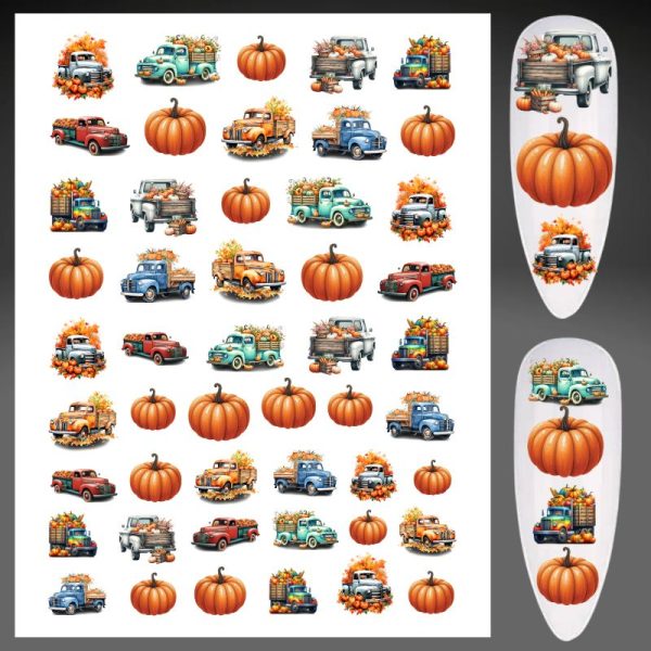 Pumpkin Truck Water Decals