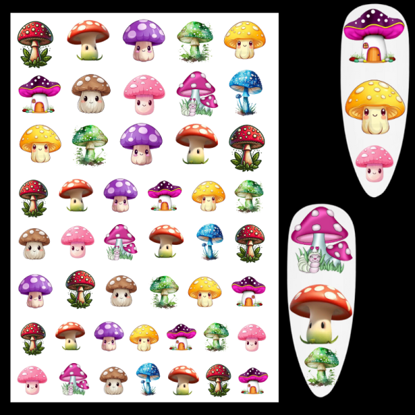 Cartoon Toadstools Water Decals