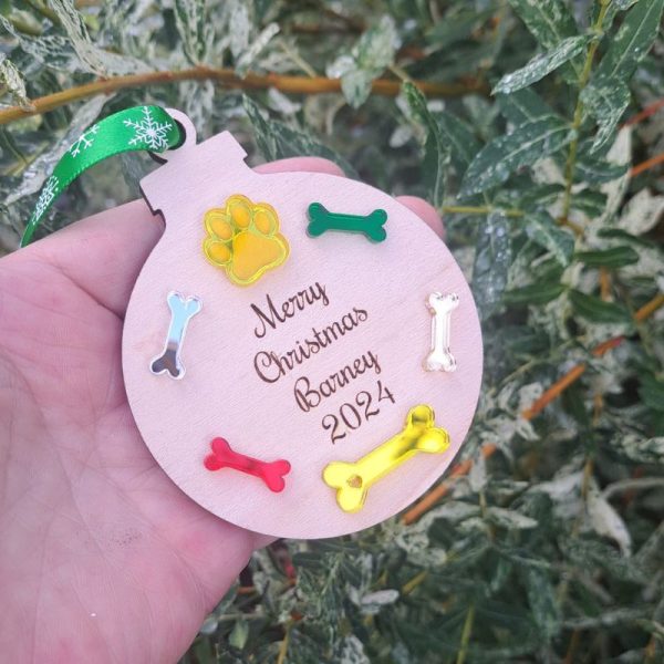 Personalised Dog Christmas Baubles, Pet Xmas Tree Baubles, Xmas Treat Puppy Gifts - Image 3