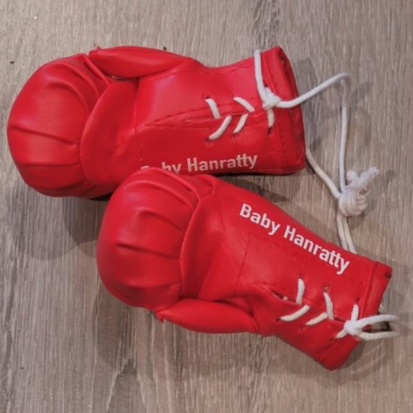 Personalised Red Mini Boxing Gloves For Cars & Gifts, Xmas Boxing Fan Gift Ideas - Image 2
