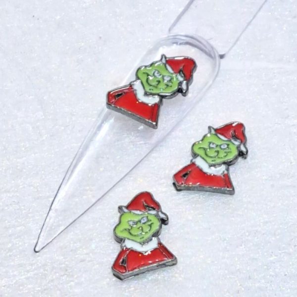 The Grinch Nail Art Charms, The Grinch Xmas Alloy Nail Charms x 1 Piece Design 5
