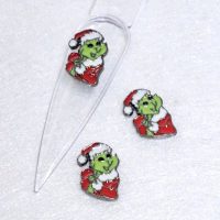 The Grinch Nail Art Charms, The Grinch Xmas Alloy Nail Charms x 1 Piece Design 6