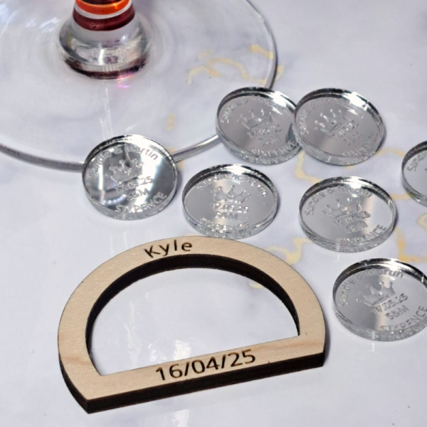 Christmas Napkin Rings, Personalised Place Settings, Crystal Table Decor Placenames, Xmas Wedding Table Names - Image 4