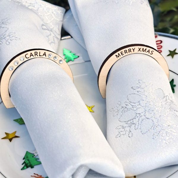 Personalised Wooden Napkin Rings