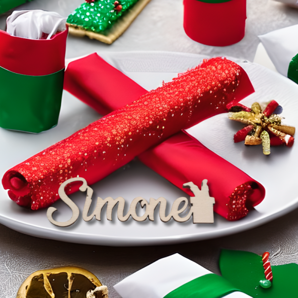 Personalised Wooden Christmas Place Names, Xmas Table Decor, Santa Xmas Names, Cake Toppers, Xmas Wedding Names - Image 5