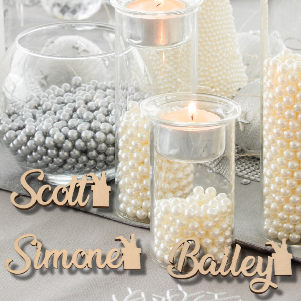 Personalised Wooden Christmas Place Names, Xmas Table Decor, Santa Xmas Names, Cake Toppers, Xmas Wedding Names - Image 3