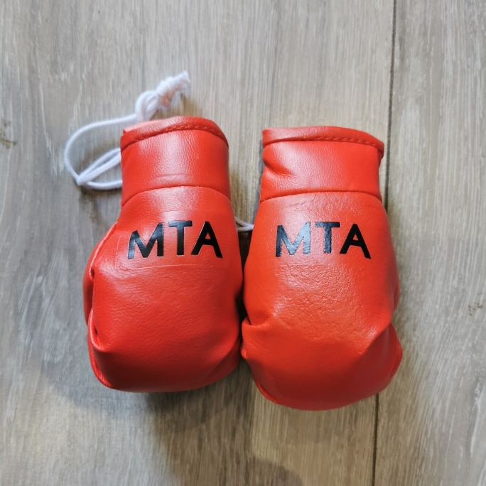 Personalised Red Mini Boxing Gloves For Cars & Gifts, Xmas Boxing Fan Gift Ideas - Image 3