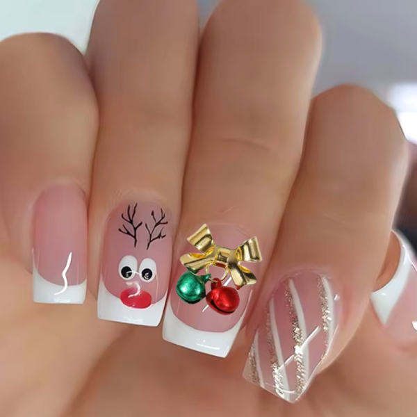 Bow And Bells Christmas Nail Art Charms, Xmas Craft Charms - Image 9