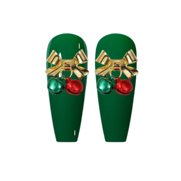Bow And Bells Christmas Nail Art Charms, Xmas Craft Charms - Image 6