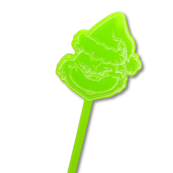 The Grinch Drinks Stirrers, Personalised Grinch Christmas Drinks Stirrers, Xmas Party Swizzel Sticks - Image 13