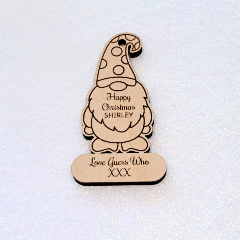 Gnome Personalised Christmas Gift Tags, Gnome Xmas Present Gift Tags, Gnomes Xmas Wrapping Tag - Image 2