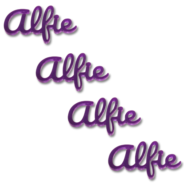 Acrylic Personalised Names, Wedding Place Names, Mirror Acrylic Cake Topper Names, Script Name Plaques - Image 13