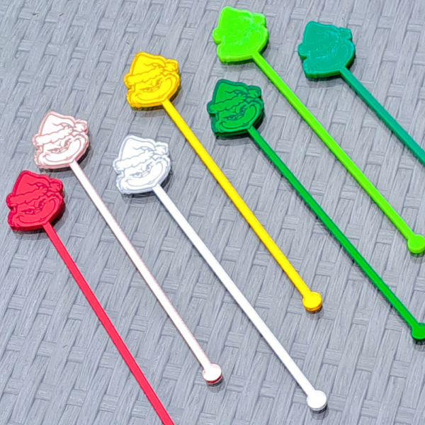 The Grinch Drinks Stirrers, Personalised Grinch Christmas Drinks Stirrers, Xmas Party Swizzel Sticks - Image 5