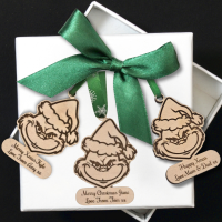 The Grinch Personalised Wooden Gift Tags