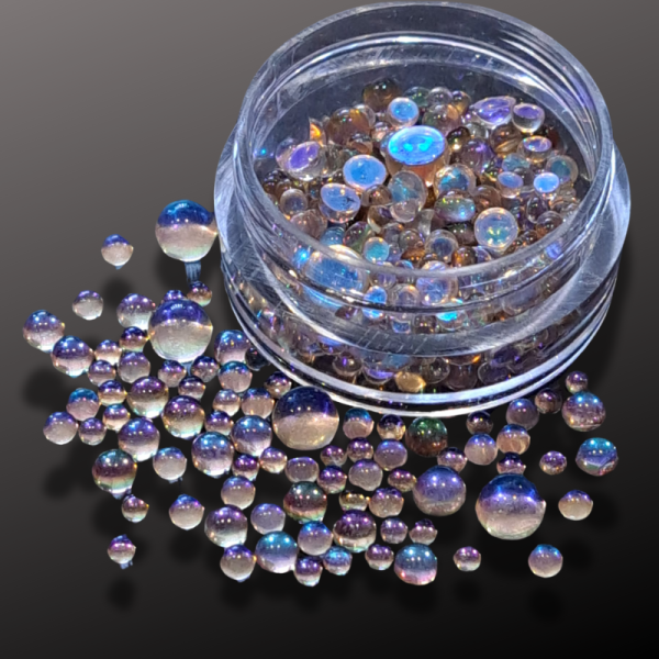 Aurora Magic Mermaid Transparent Champagne Crystal Beads For Nail Art Craft And Resin Decoration