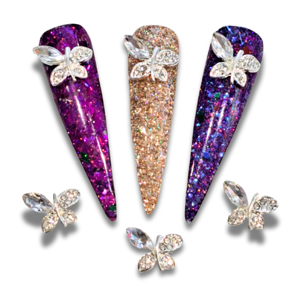 Butterfly Crystal Nail Art Charms Design 5