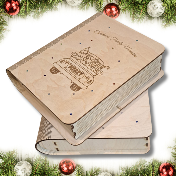 Personalised Christmas Memory Box, Christmas Eve Box, Xmas Keepsake Family Memory Book - Image 2