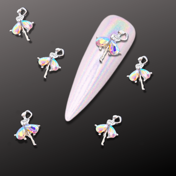Crystal Ballerina Nail Art Charms Design 1