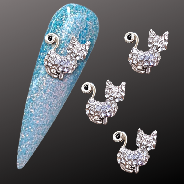 Crystal Cat Nail Art Charms 1