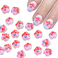 Cute Toadstool Nail Art Charms Design 1
