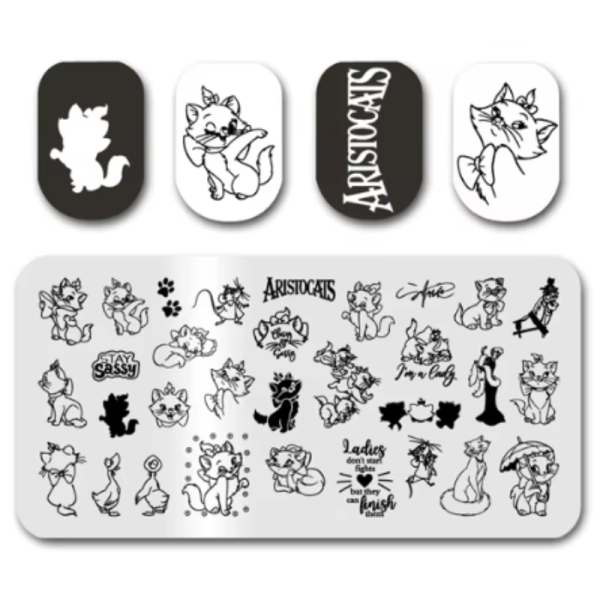 Disney Aristocats Marie Stamping Plate Design 217