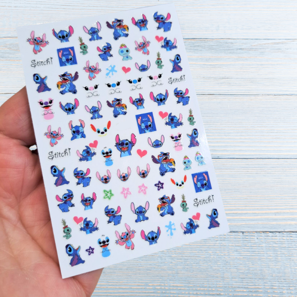 Disney Stitch Nail Art Stickers Design 061