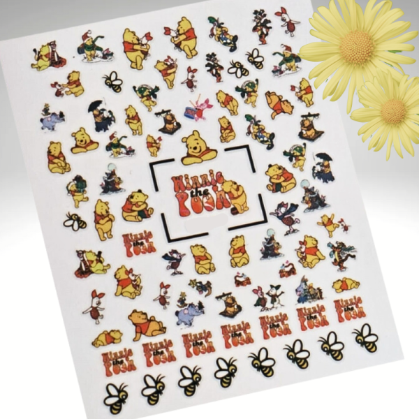 Disney Winnie The Pooh Nail Art Stickers Design 134