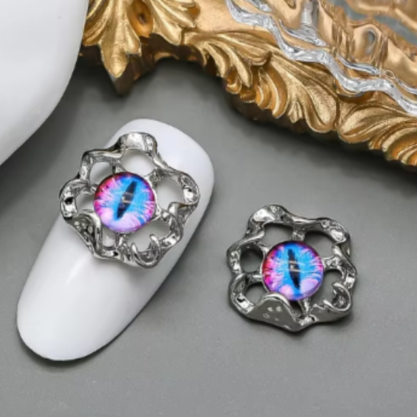 Evil Eye Gothic Punk Nail Art Charms Design 1