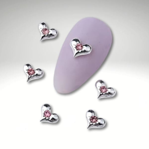 Heart Crystal Nail Art Charms Design 2