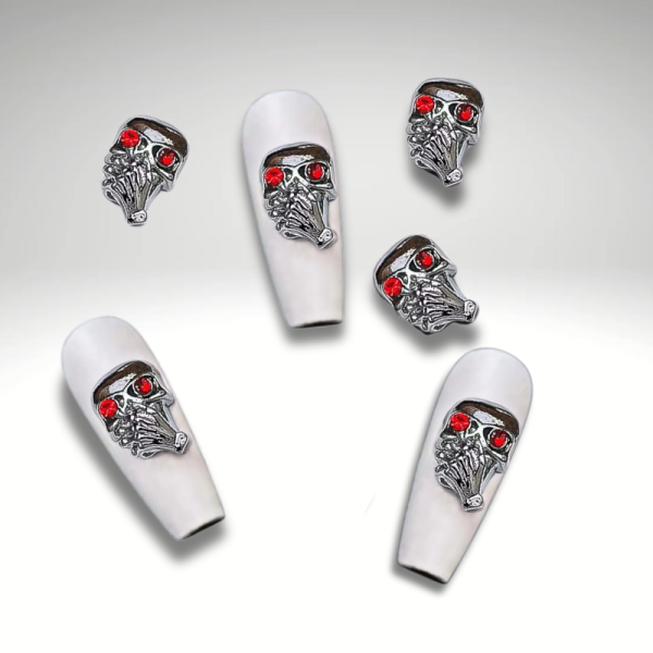 Skull Halloween Gothic Punk Nail Art Crystal Charms
