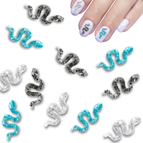 Acrylic Snake Nail Art Charms Design 5 - Image 2