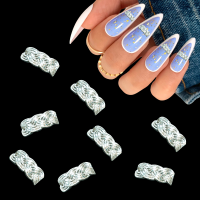 Twisted Silver Metal Alloy Charm Design 2