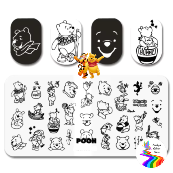 Disney Winnie The Pooh Nail Stamping Plate Design 216