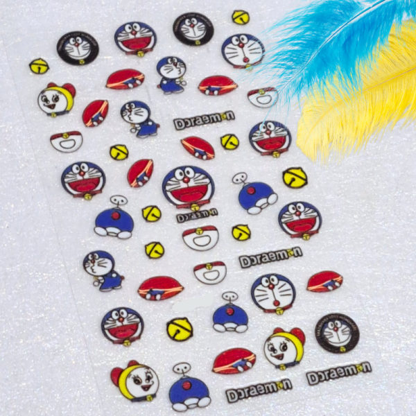 5D Doraemon Nail Art Stickers Design 5340