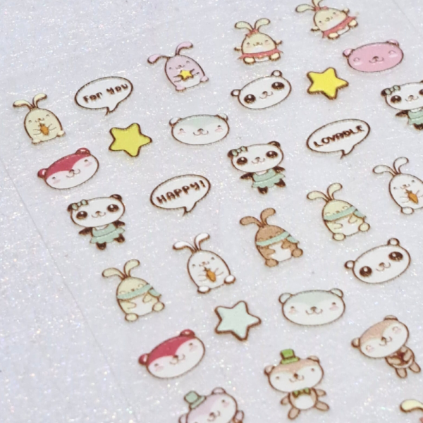 Easter Bunny Rabbit Nail Art Stickers Design 5119, 5D Panda Bear Nail Decal Stickers - Image 2