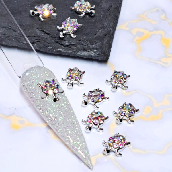 AB Tortoise Crystal Nail Art Alloy Charms